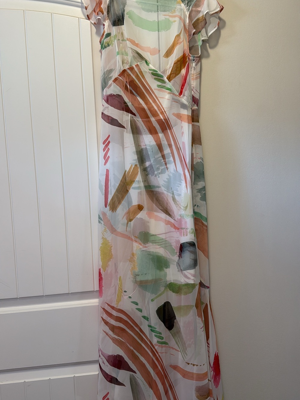 ANTONIO MELANI Multicolor Brushstroke Maxi Dress